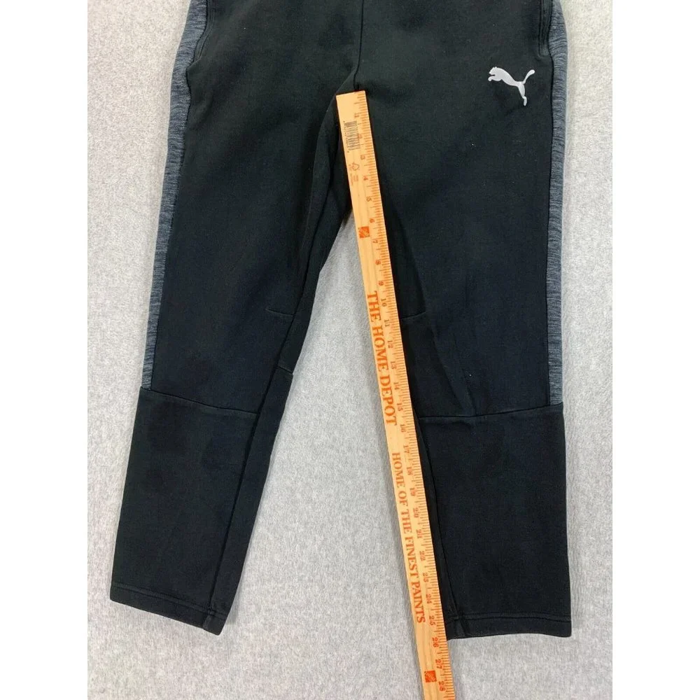 Puma Black & Gray Mens Jogger Sweatpants